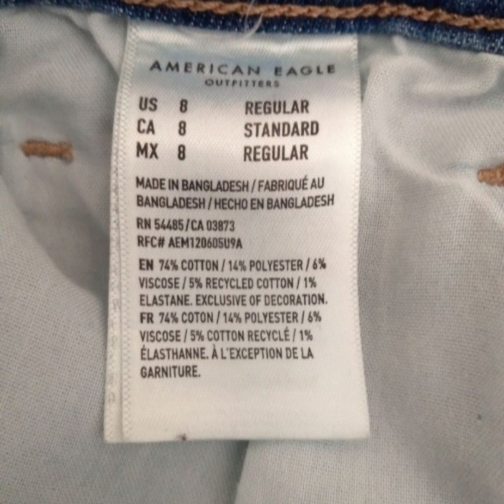 American Eagle womens size 8 hi rise mom jeans - Picture 8 of 9